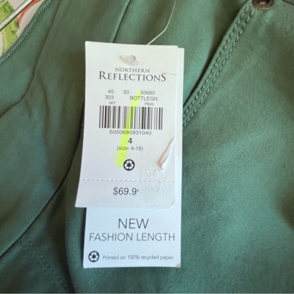 Northern Reflections Pull On Teal Pants Size 4 NWT - Picture 8 of 10